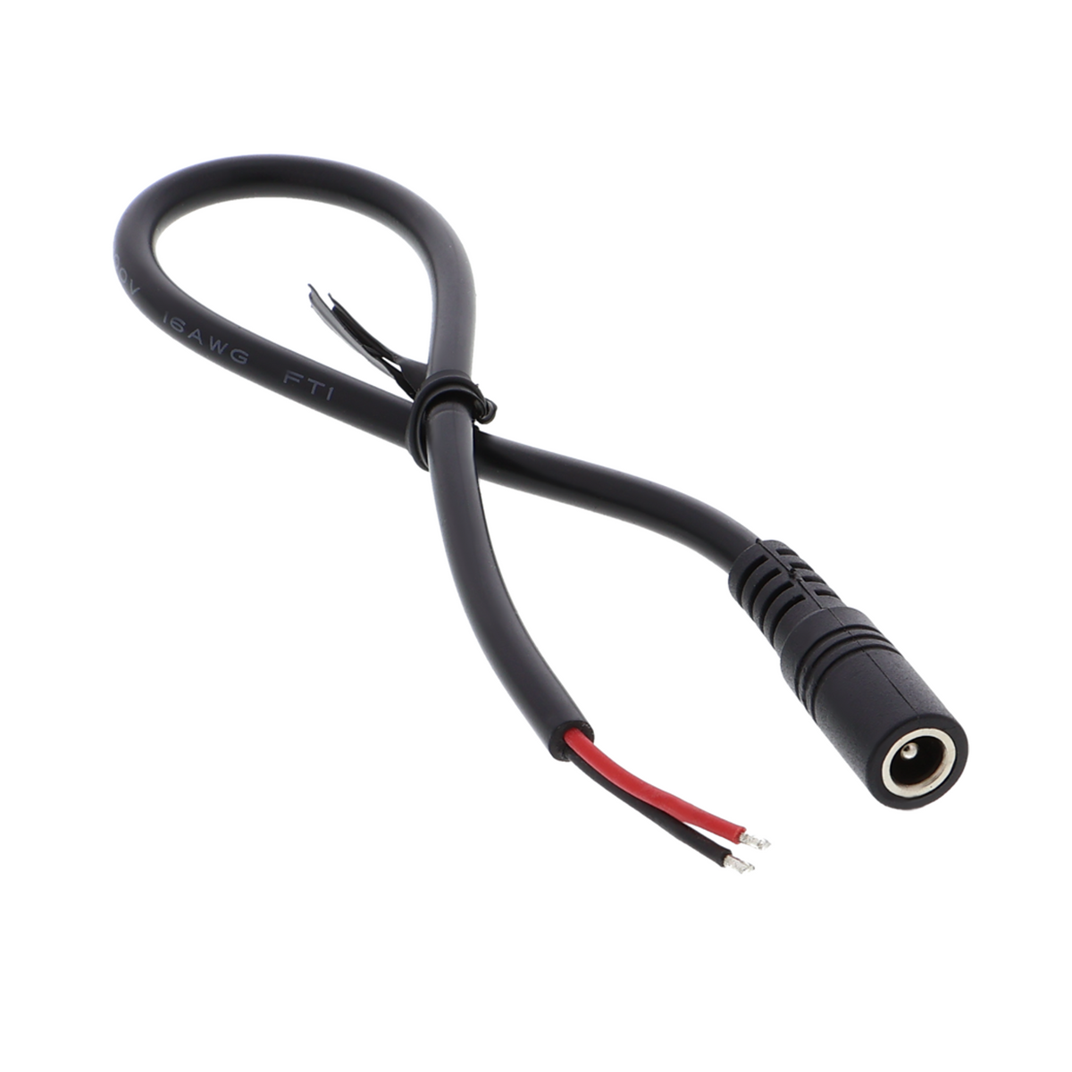 DC socket with cable - 5.5 x 2.1 mm, bare ends