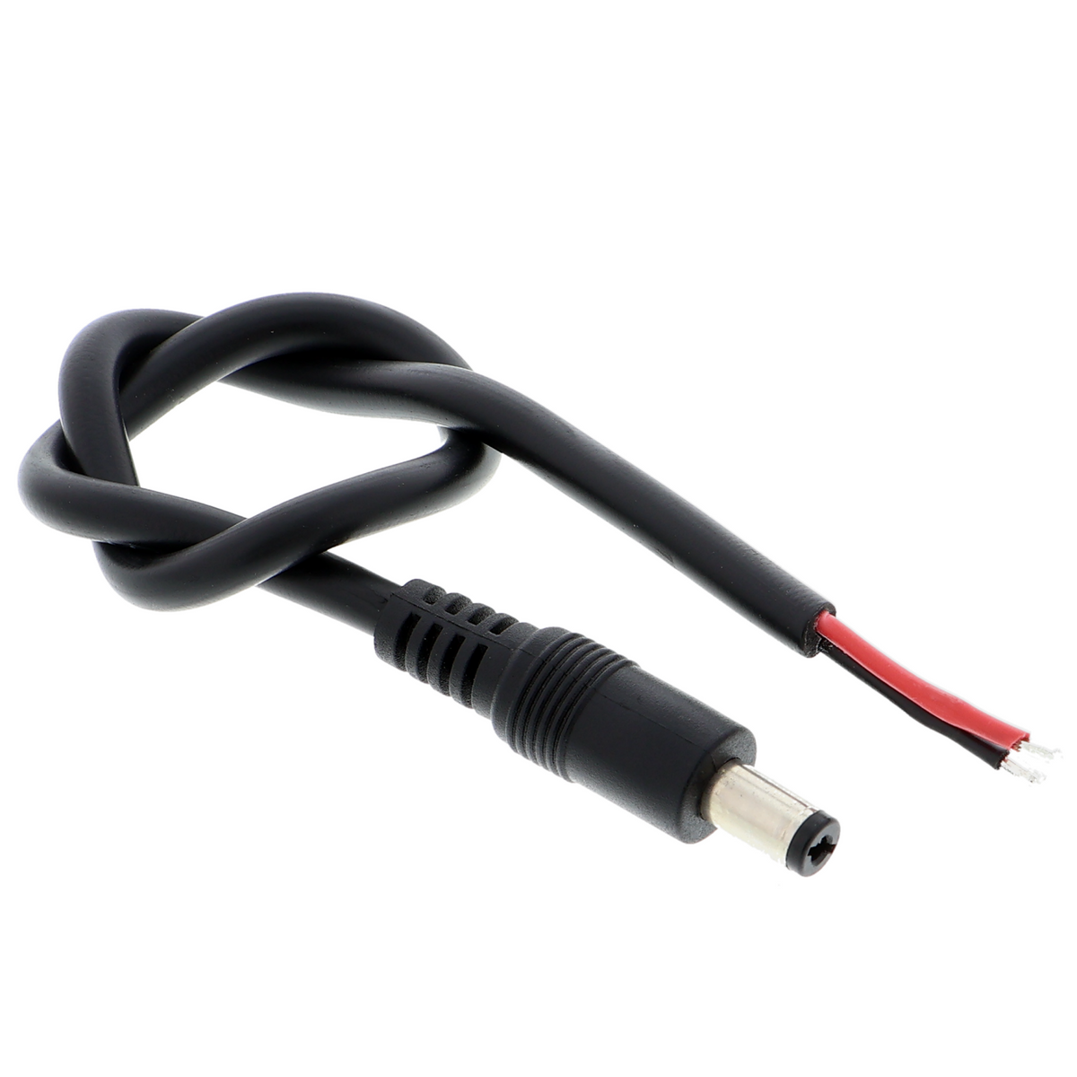 Cable con conector DC macho de 5,5mm x 2,1 mm