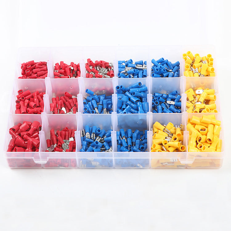 Crimp terminal set, 540 pieces - 0.5-10 mm², spade terminals, with box