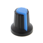Potentiometer cap - push-on rotary knob, non-slip, Orange
