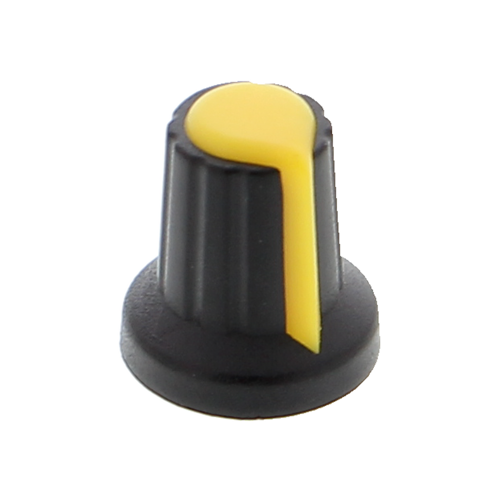 Potentiometer cap - push-on rotary knob, non-slip, Orange