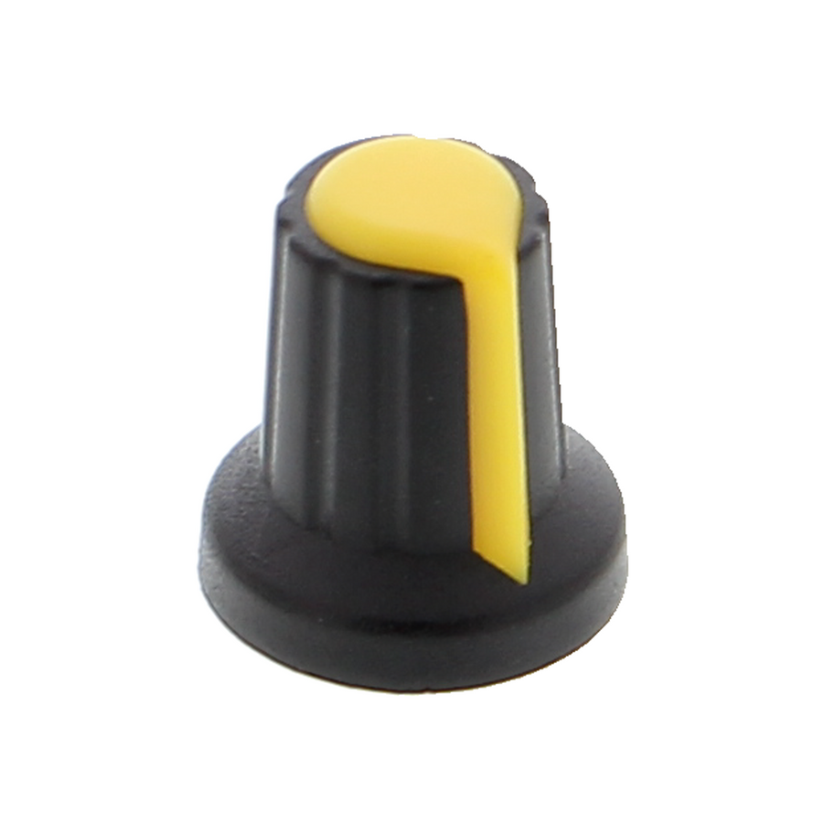 Potentiometer cap - push-on rotary knob, non-slip, Orange