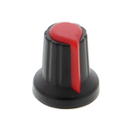 Potentiometer cap - push-on rotary knob, non-slip, Orange