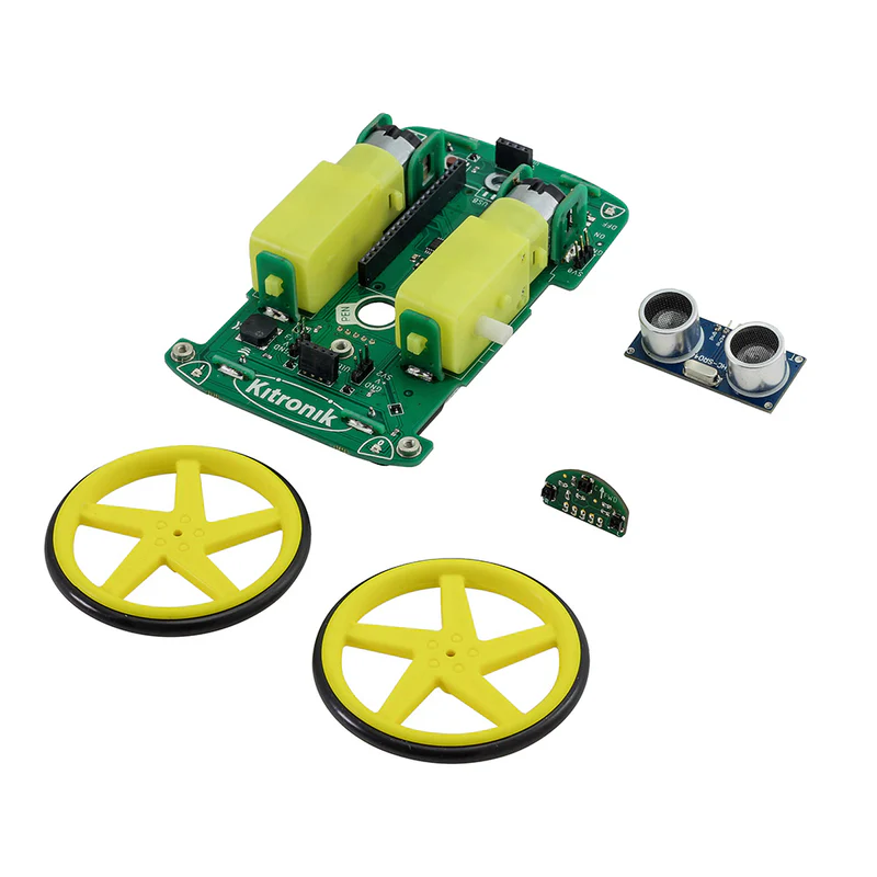 Kitronik robot platform for Pico - buggy with line follower and ultrasonic sensor