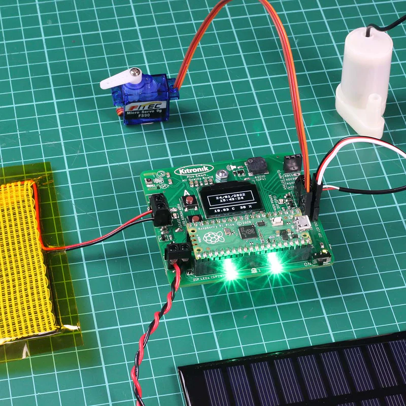 Kitronik-luchtkwaliteitsdataloggerkaart voor Pico