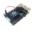 Custodia di raffreddamento per Raspberry Pi 4 - alluminio, nera