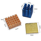 Dissipateurs thermiques pour Raspberry Pi (1 en aluminium et 2 en cuivre)