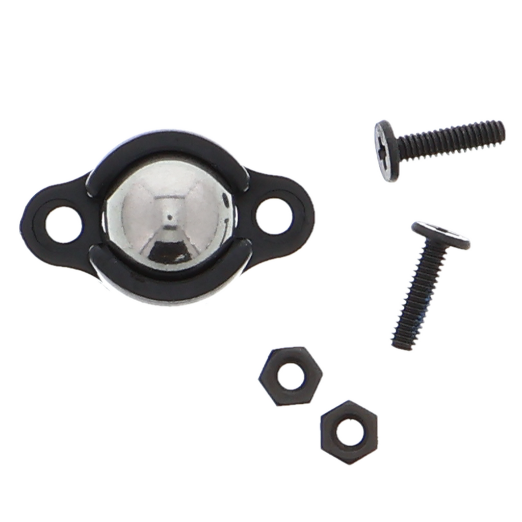 Roulettes à bille - hauteur de 9.7 mm, entraxe de perçage de 13.5 mm