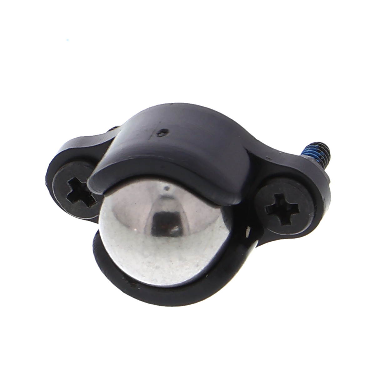 Rueda con bola - altura de 9.7 mm, distancia entre orificios de 13.5 mm