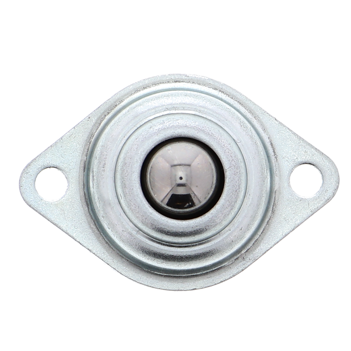 Rueda pivotante con bola de acero (11mm), forma ovalada