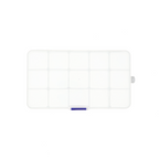Caja organizadora de plástico - 17,1cm x 10cm x 2,2cm, 15 compartimentos variables