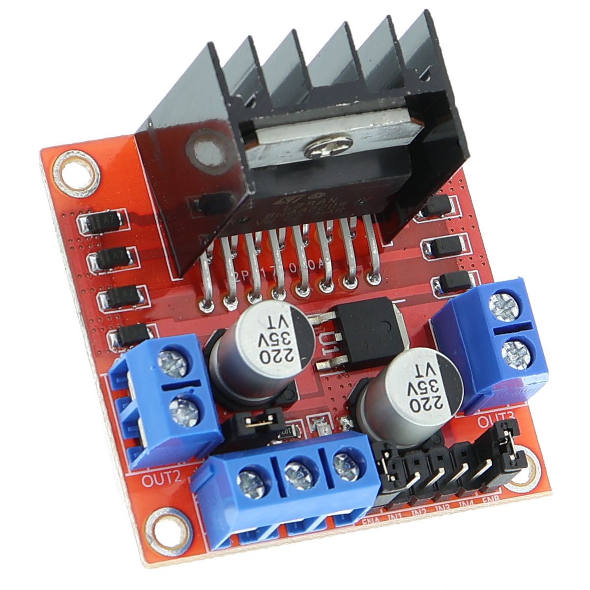 L298N Motortreiber - H-Brücke für 2 DC-Motoren, 5-35 V