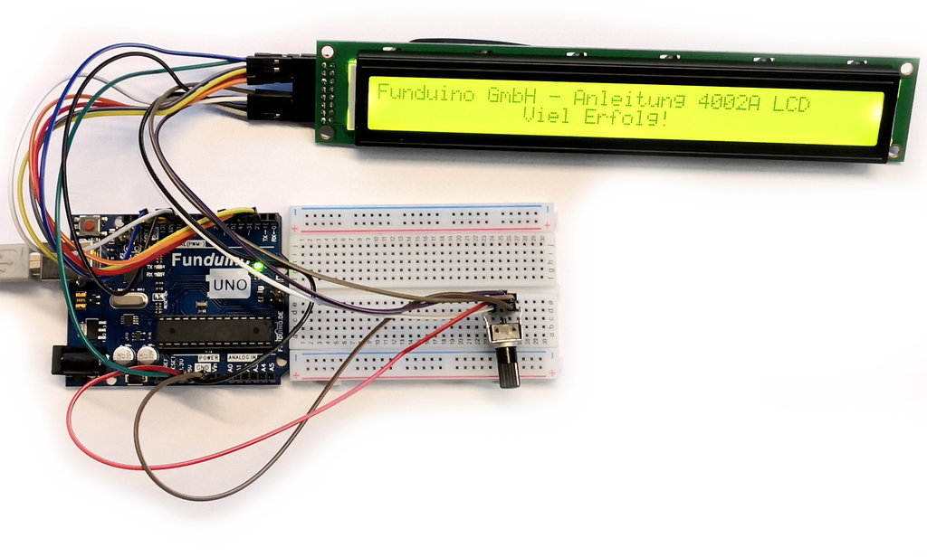 4002 A LCD Display - 2 Zeilen à 40 Zeichen, 5 V, grün