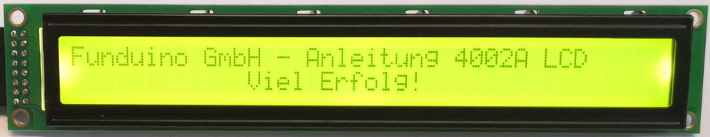 Display LCD 4002A-V2.1 (2 righe / 40 caratteri) per Arduino / LCD 4002A / retroilluminazione: verde
