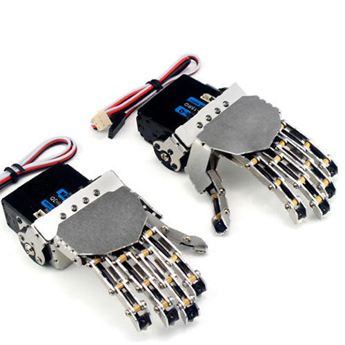 Left robot hand - five fingers individually controllable, metal