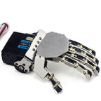 Main robotique gauche - cinq doigts / bras manipulateur en métal / mini-main bionique / bras robotique humanoïde