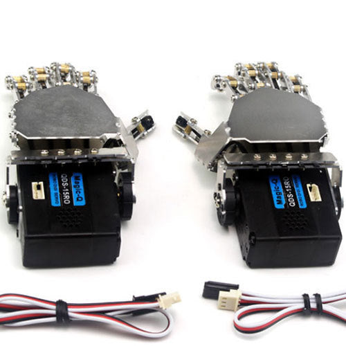 Left robot hand - five fingers individually controllable, metal