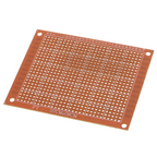 Placa perforada, placa de circuito impreso - 70 x 90mm, separación de orificios 2.54 mm