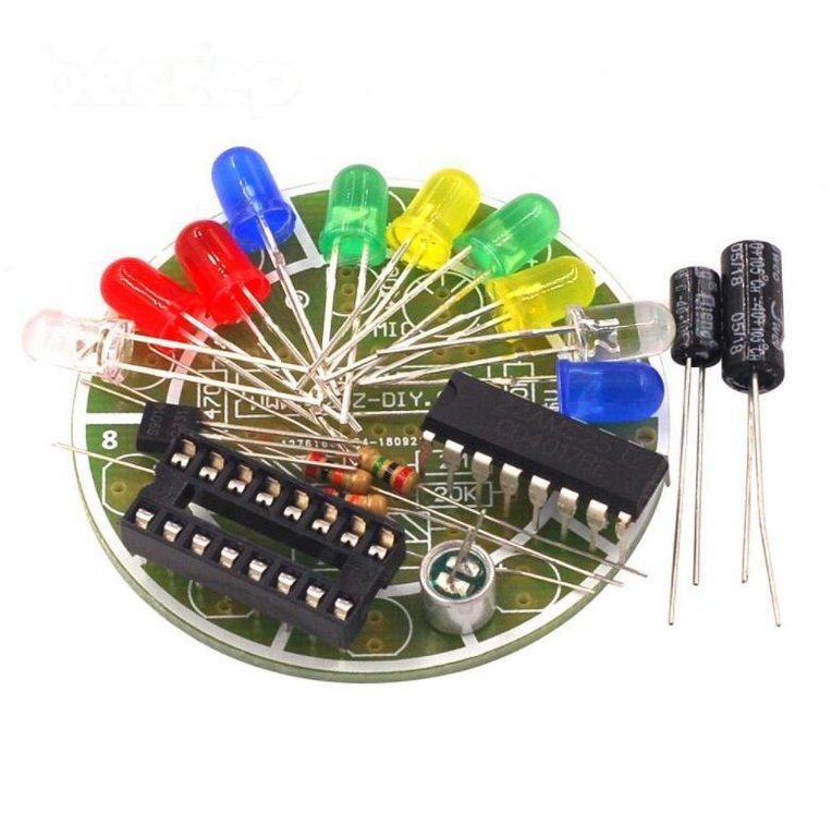 Ejercicio de soldadura (kit) - luz de discoteca - sistema de iluminación controlado por sonido