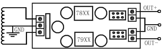 Exercice de soudage : régulateur de tension AC 5 - 12 V vers DC 5V / 12V, sortie à 2 canaux (LM7805 + L7905)