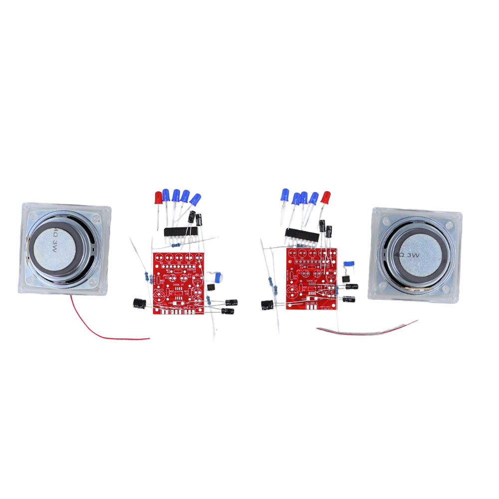 Soldering practice amplifier - stereo, 2 x 3 W at 4 ohms, 5 V