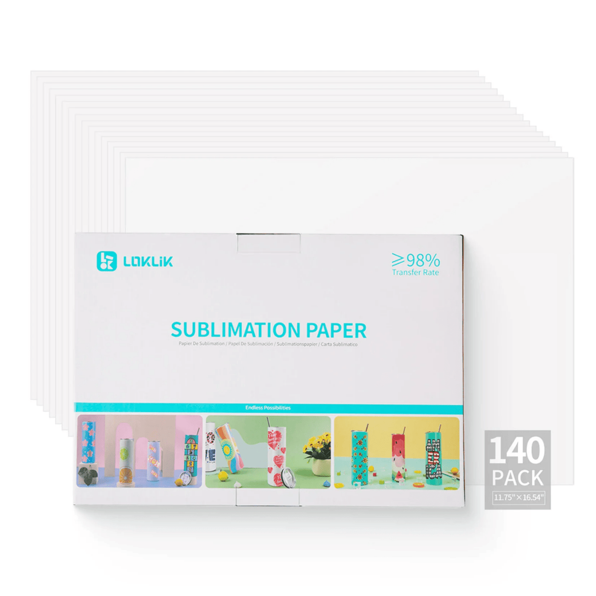 LOKLiK Sublimationspapier A3 - 140 Blatt - F23110629 - Funduino