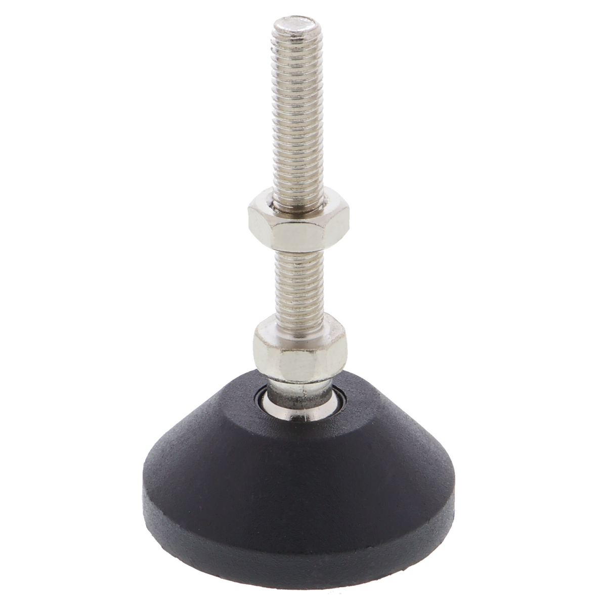Pie de máquina nivelador, ajustable en altura, pie de apoyo con plato Ø 50mm, M8 x 50mm