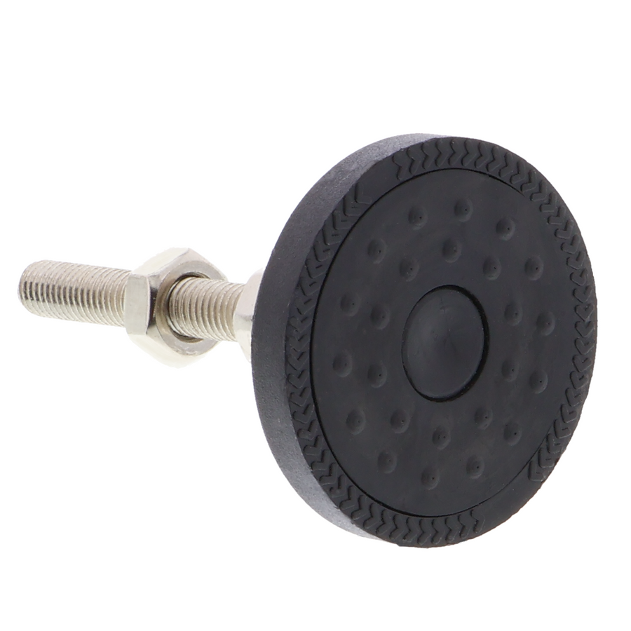 Machinevoet, stelvoet, in hoogte verstelbaar, schotelvoet Ø 50mm, M8 x 50mm
