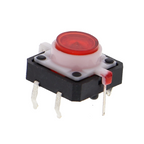 Master-10 pièces. Boutons-poussoirs LED à courte course 12V, 12x12 mm - couleurs diverses