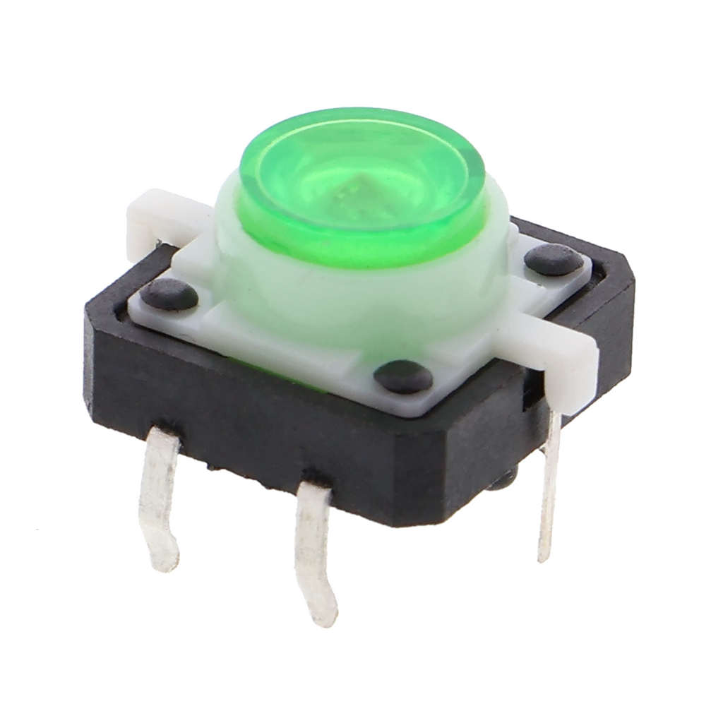 Master-10 pièces. Boutons-poussoirs LED à courte course 12V, 12x12 mm - couleurs diverses
