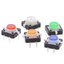 Master-10 Stk. LED-Kurzhubtaster 12V, 12x12 mm - diverse Farben - F23109277 - Funduino