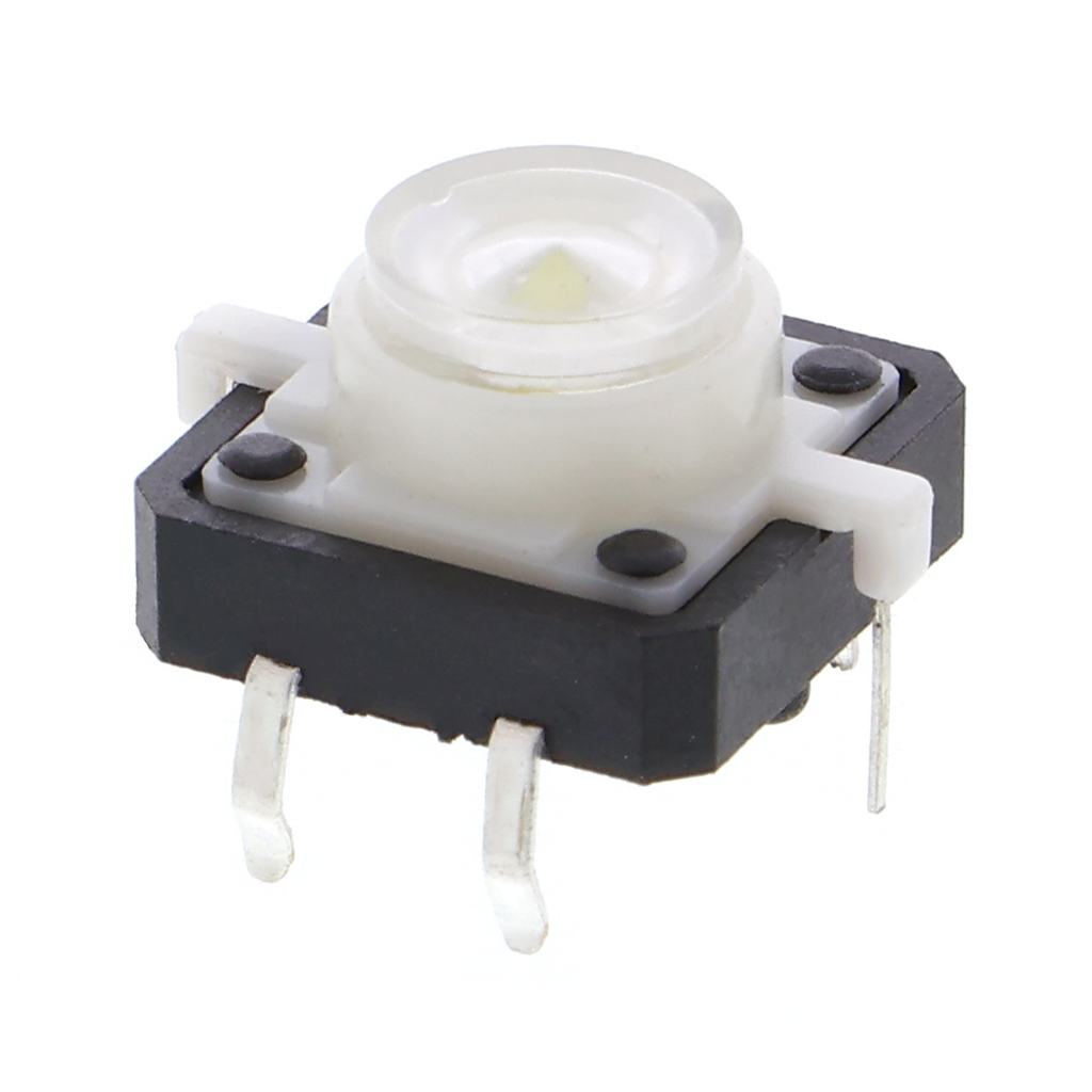 Master-10 pièces. Boutons-poussoirs LED à courte course 12V, 12x12 mm - couleurs diverses