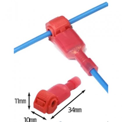 Abzweigklemme T-Form - Stromdieb, 10 Stück, 0,5-4 mm²