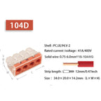 Master-10 unidades de conector de unión 41A/400V, 18-10AWG (0,75-6mm²) - PCT-103D/104D