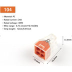 Master-20 uds. de clema de conexión 24A/400V, 18-14AWG (0,75-2,5mm²) - PCT102-PCT108