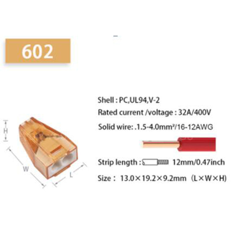 PCT602-608 Verbindungsklemme - 20 Stück, 32 A / 400 V, 1,5-4 mm², zwei- bis achtfach