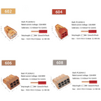PCT602-608 Verbindungsklemme - 20 Stück, 32 A / 400 V, 1,5-4 mm², zwei- bis achtfach