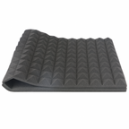 Akustikschaumstoff Pyramidenform - 1000 x 500 mm, schwarz, verschiedene Stärken