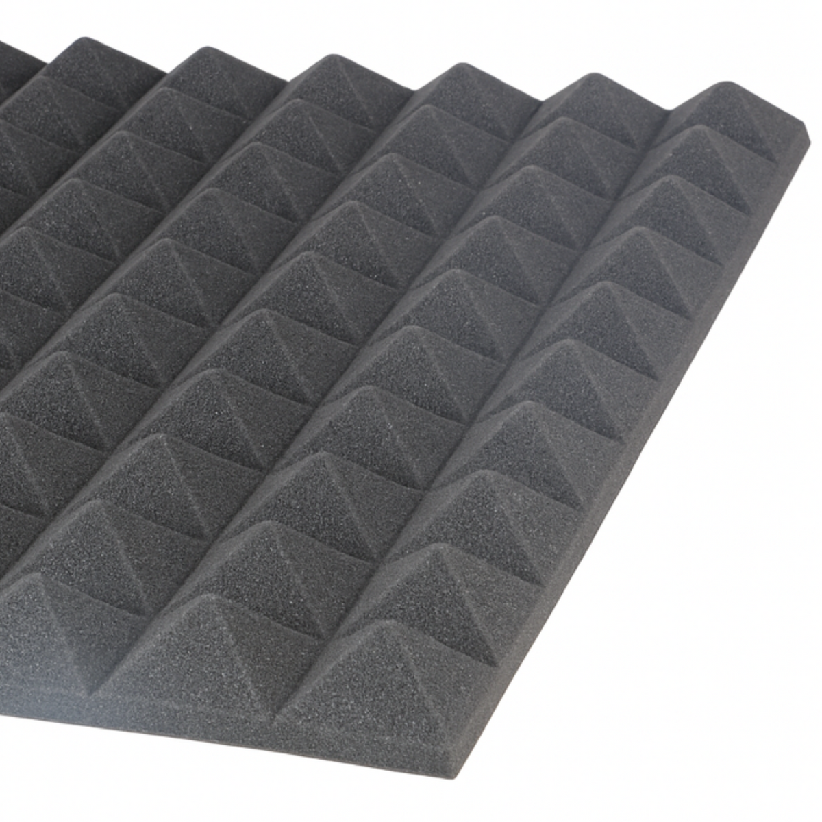 Akustikschaumstoff Pyramidenform - 1000 x 500 mm, schwarz, verschiedene Stärken
