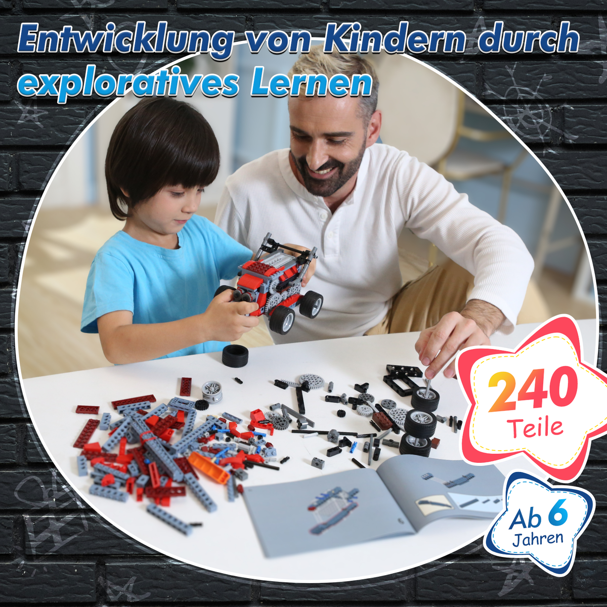 Master-Apitor Roboter B, motorisierter 8-in-1-Roboter (Monstertruck)