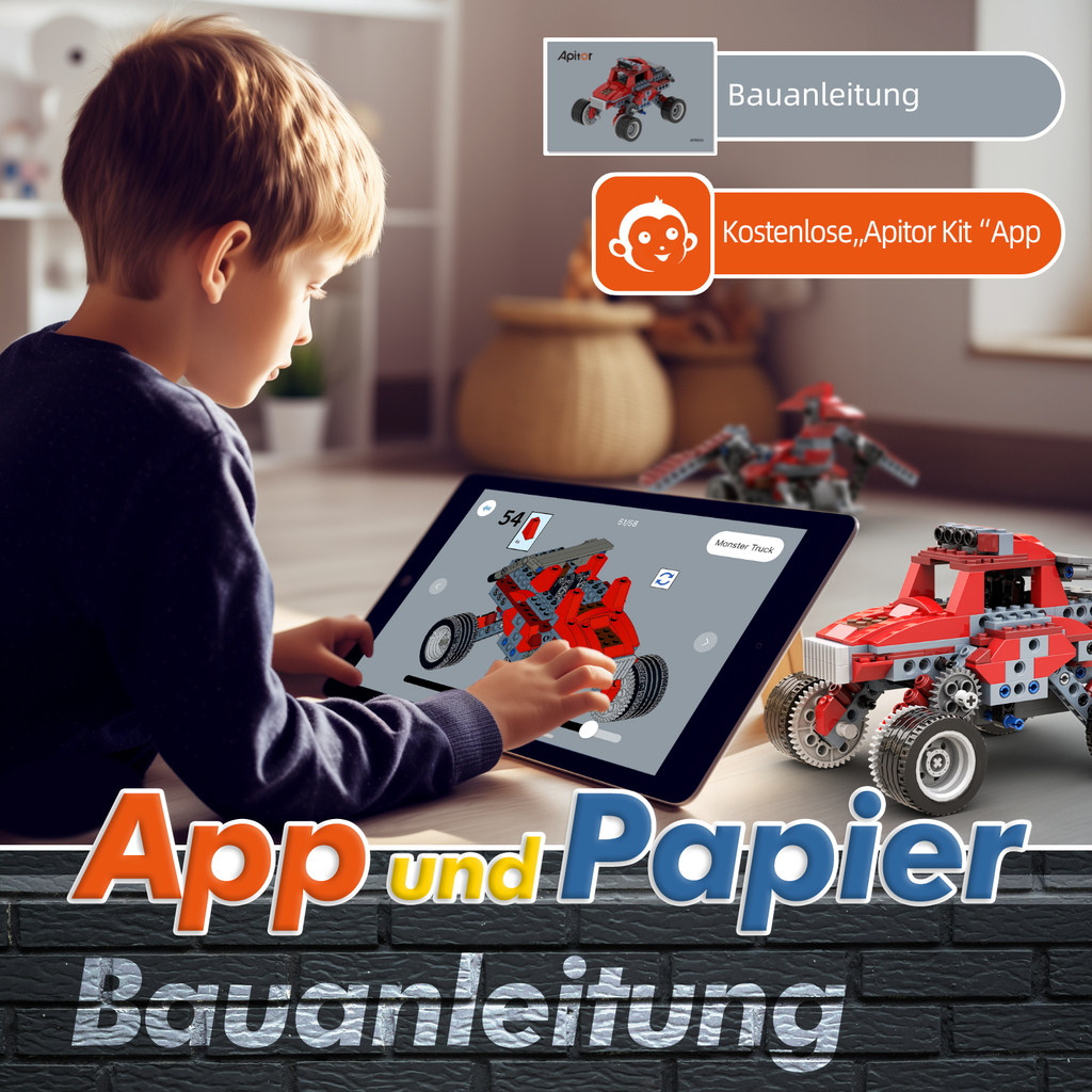 Apitor Robot B Roboterbausatz - 8-in-1, 240 Teile, verschiedene Ausführungen