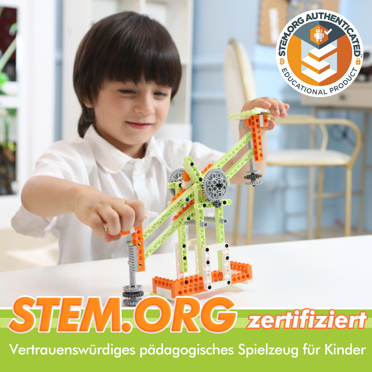 Master-Apitor Robot E - 14-in-1 gemotoriseerde mechanische educatieve robot