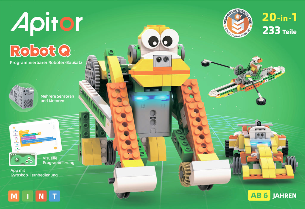 Apitor Robot Q educational robot - 20 models, programmable, with or without box