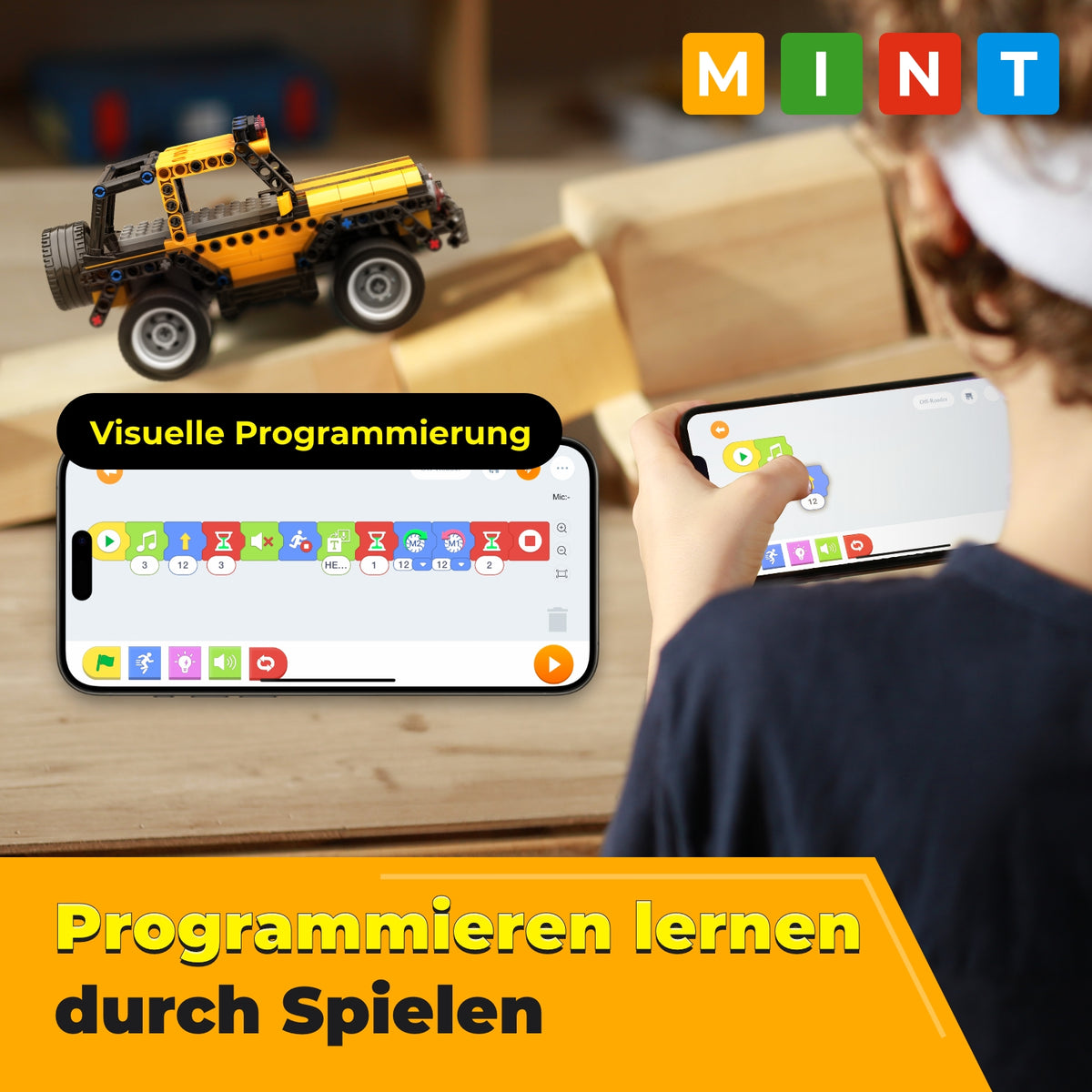 Master-Apitor Robot R - Kit de robot de codage 4 en 1 pour débutants
