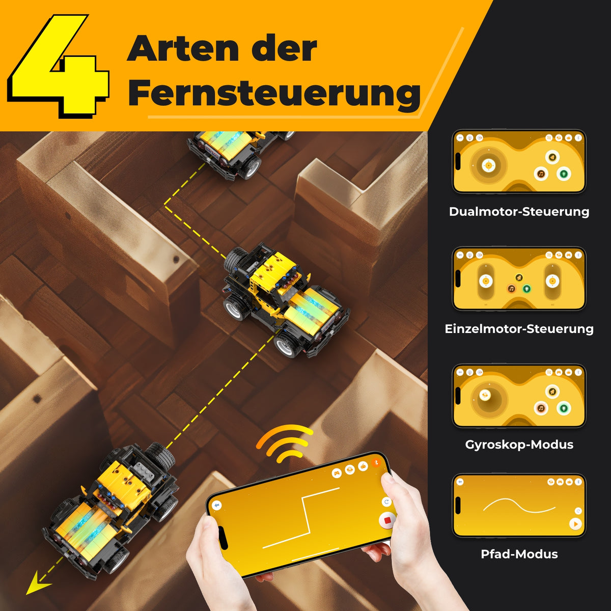 Master-Apitor Robot R - Kit de robot de codificación 4 en 1 para principiantes