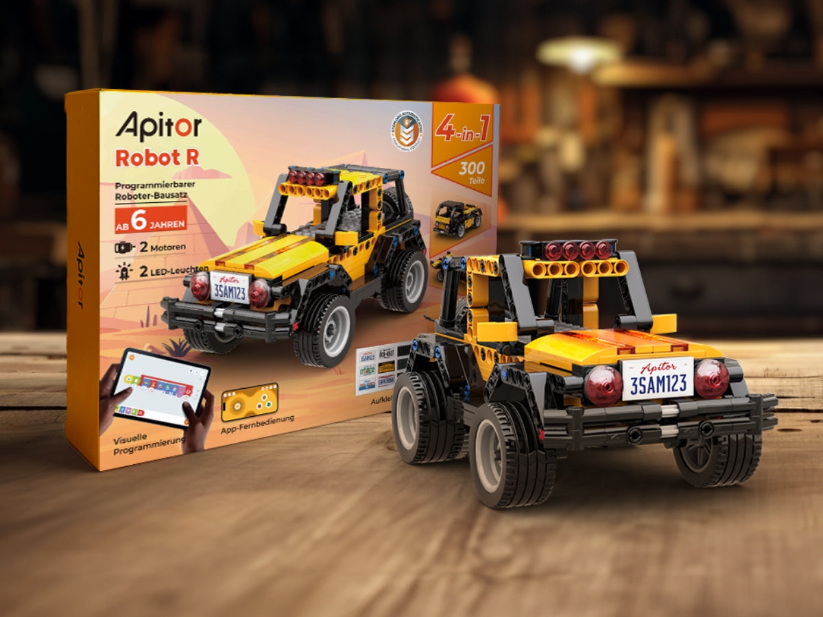 Master-Apitor Robot R - Kit de robot de codificación 4 en 1 para principiantes