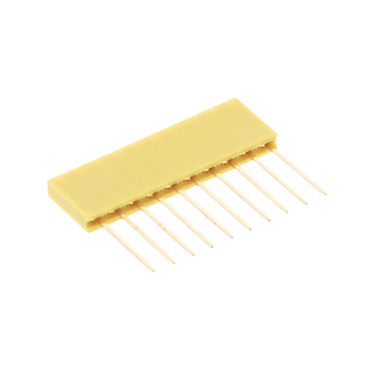 Master-Buchsenleiste 1x 10P, 2.54mm, 3mm/11mm - Gelb - F23106896 - Funduino
