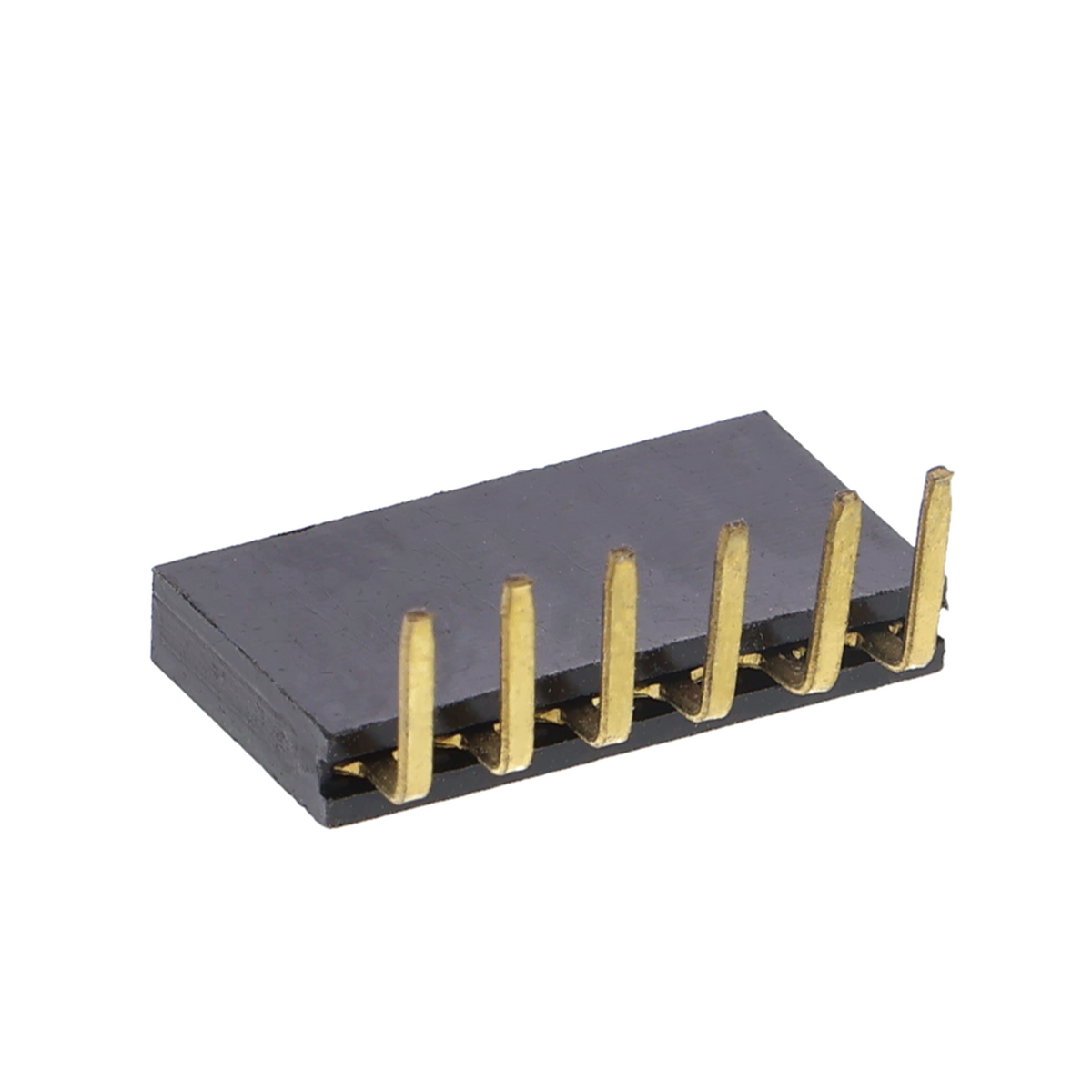 Buchsenleiste 2,54 mm - gebogen, 1-reihig, 4,65 mm, 2- bis 24-polig