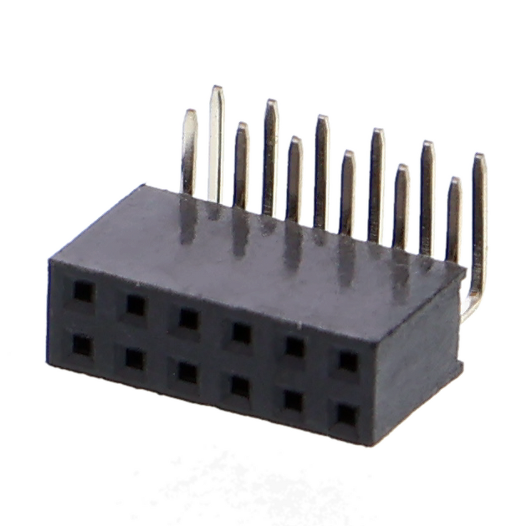 Master-Buchsenleiste 2.54mm, gebogen (90°) - 2x 5P/6P - F23106541 - Funduino