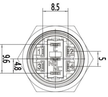 Drucktaster Chrom - LED beleuchtet, 3 V oder 5 V, verschiedene Farben